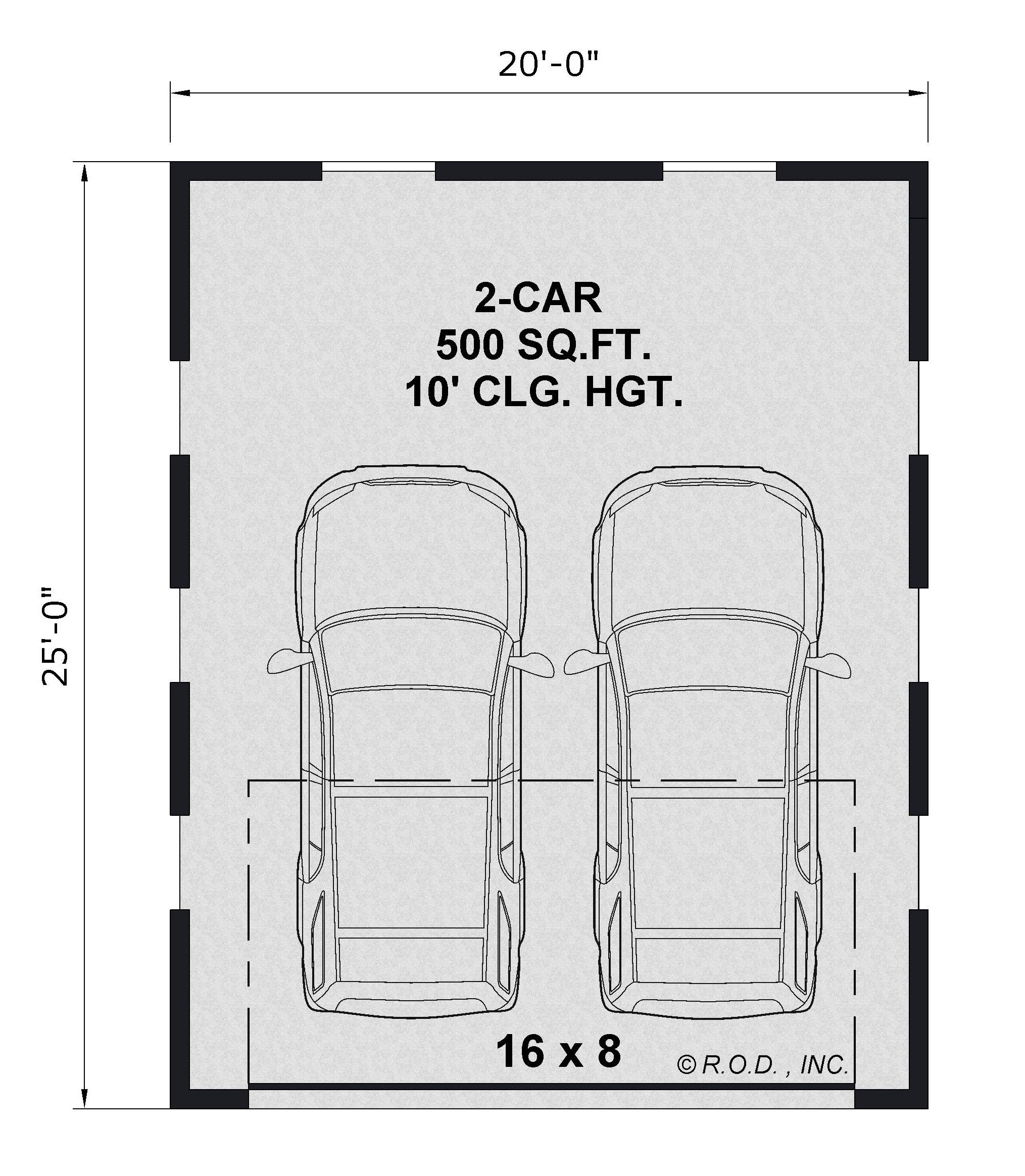 R-O TWO CAR GARAGE CL-GAR-11-1 500-20