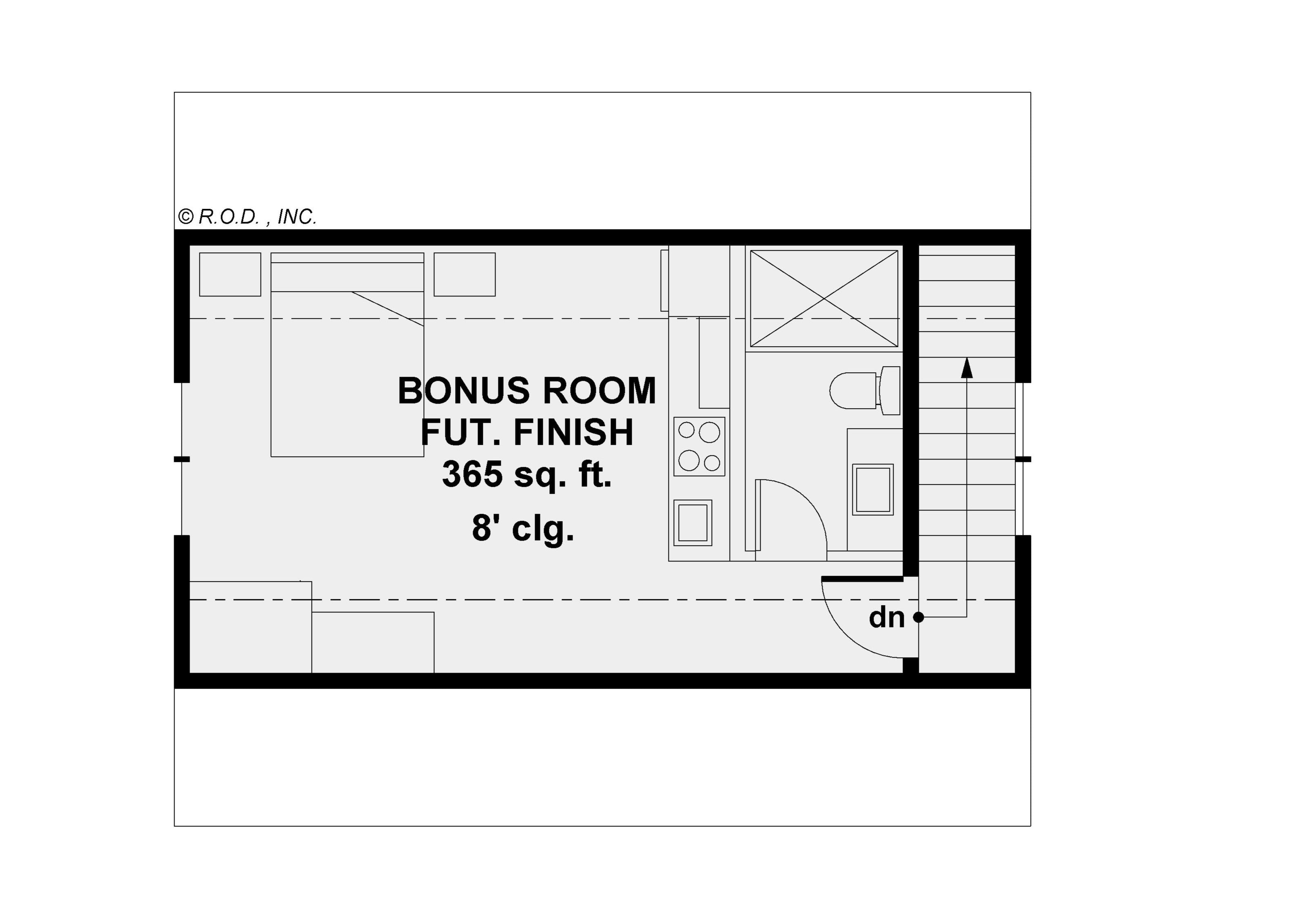 R-O TWO CAR GARAGE APARTMENT WITH SIDE YARD CL-GAR-12-4 672-28