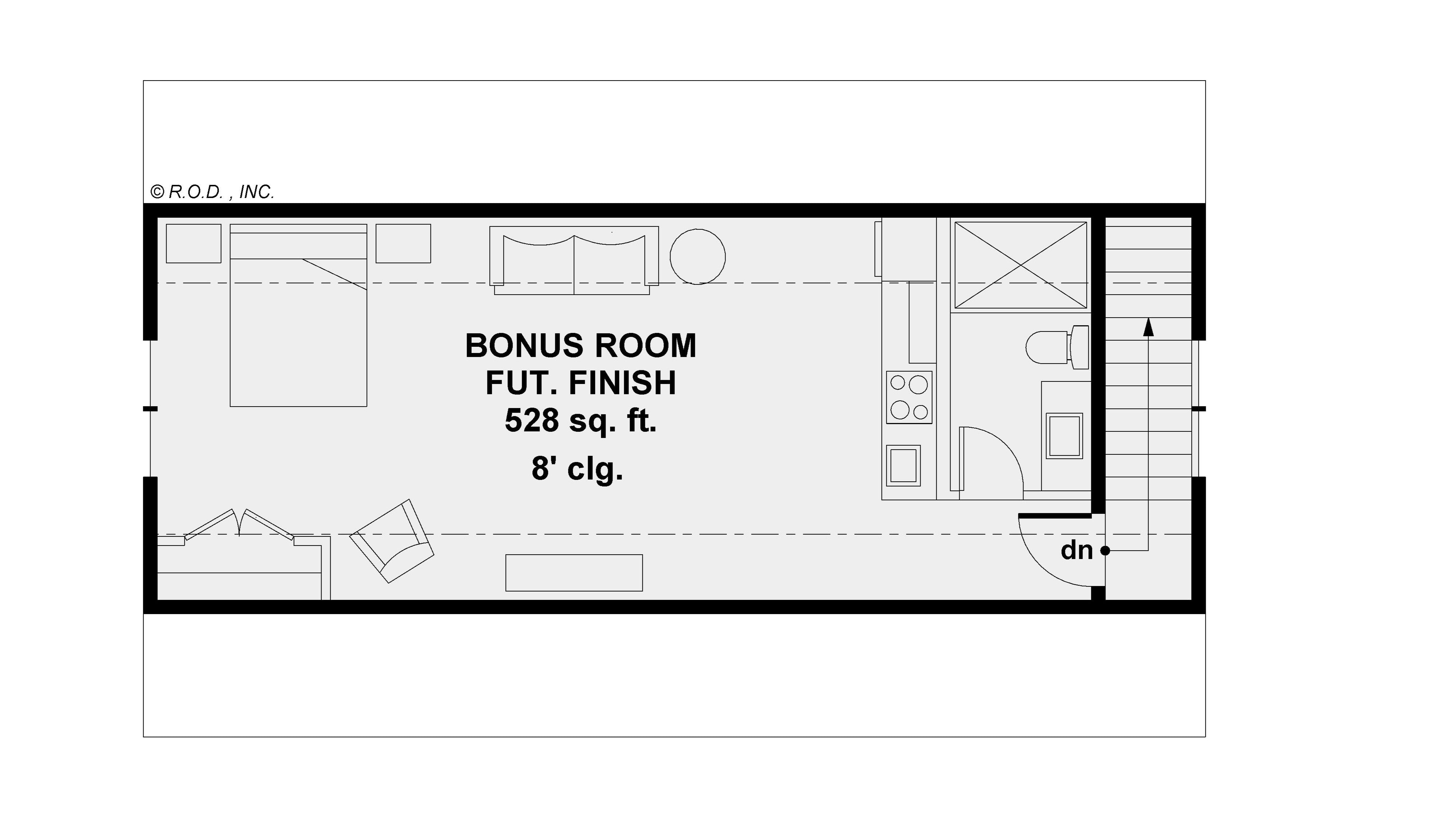R-O THREE CAR GARAGE APARTMENT WITH SIDE YARD CL-GAR-12-6 932-39