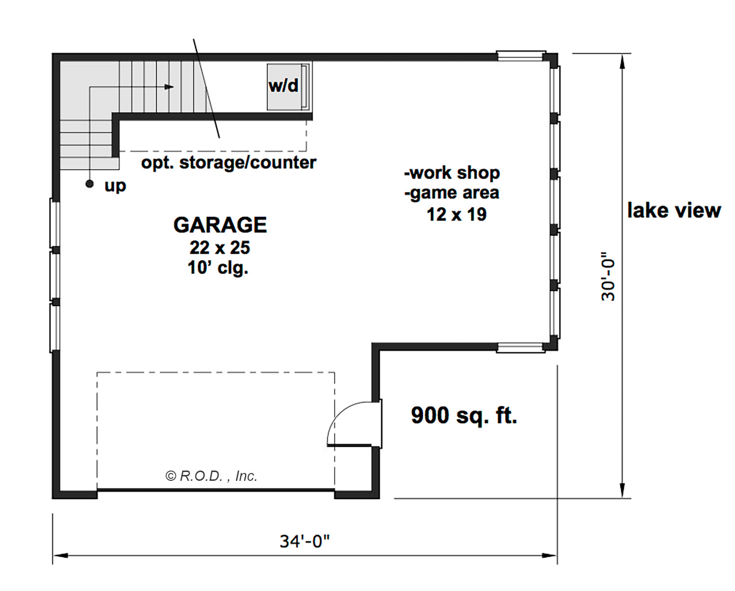 R-O TWO CAR GARAGE STUDIO CL-GAR-03 900-34